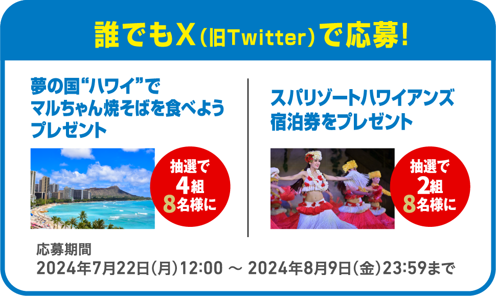誰でもX（旧Twitter）で応募！